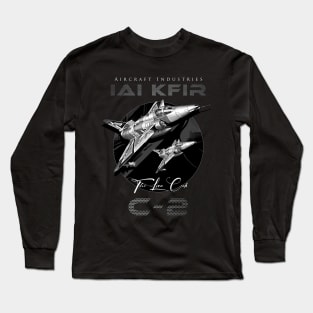 IAI Kfir C2 Supersonic Fighterjet Aircraft Long Sleeve T-Shirt